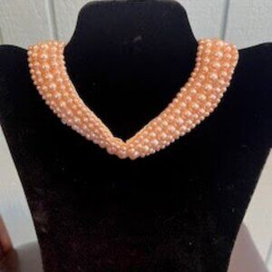 Breakfast at Tiffany's: Elegant Vintage 1950s Faux Pearl Beaded Collar